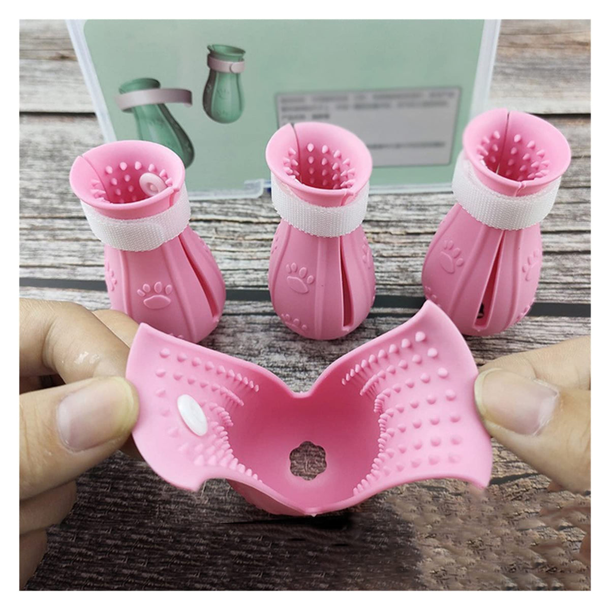 Foot Claw Cover Anti-Scratch Adjustable Paw Boots Grooming Bathing Shaving Pet Supplies(D)