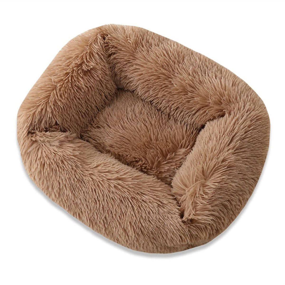 Pet Bed Kennel Dog Square Winter Warm Sleeping Bag Long Plush Puppy Cushion Mat Portable Supplies 46/50/60cm (Color : R, Size : 55x45x20cm) (B 55x45x20cm)