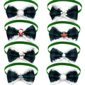 50pcs Christmas Dog Bowties Snowman Pet Supplies Collar Bow Neckties Small Dogs Ties Grooming Accessories