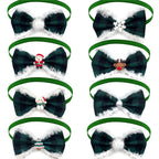 50pcs Christmas Dog Bowties Snowman Pet Supplies Collar Bow Neckties Small Dogs Ties Grooming Accessories