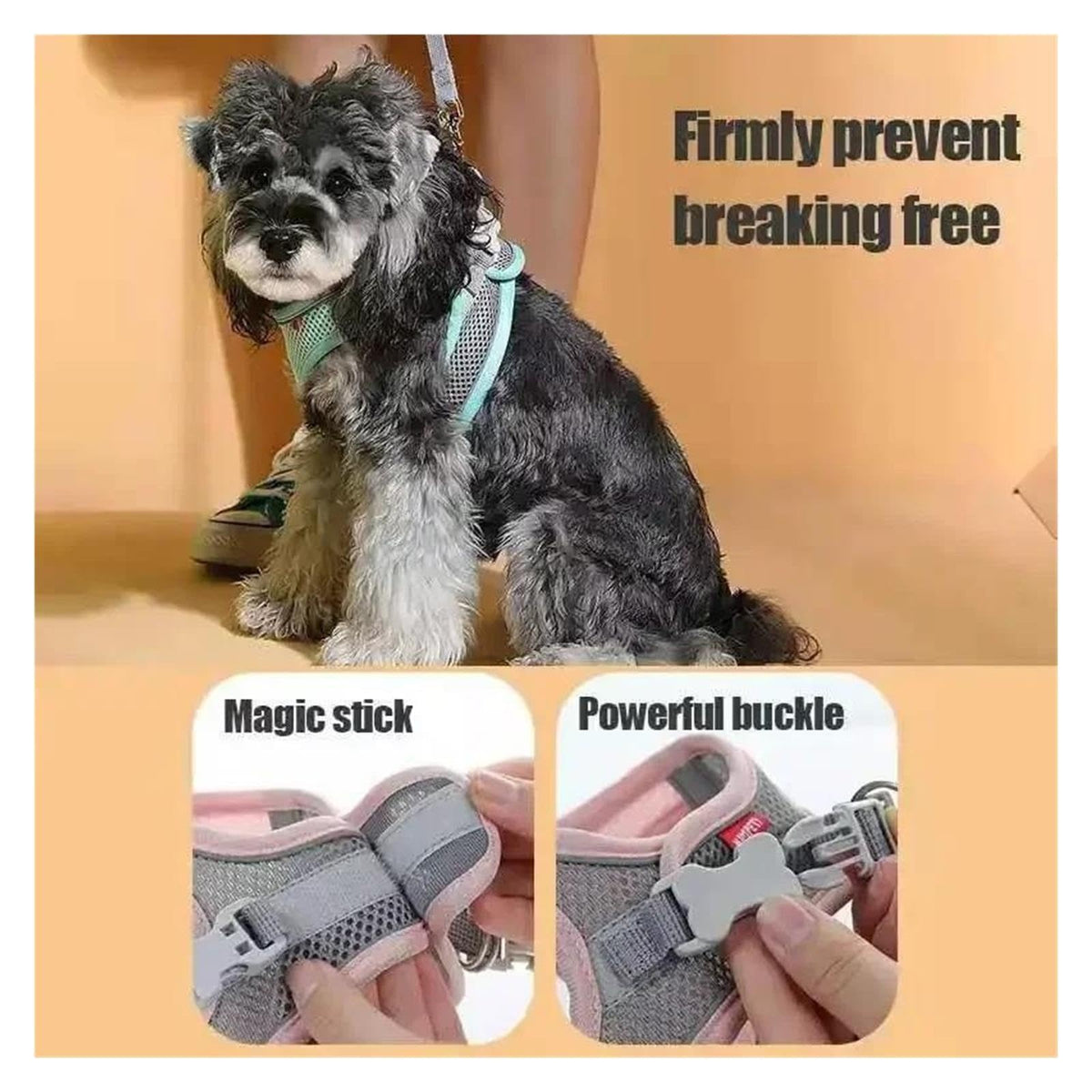 Small Dog Collar Safety Vest Pet Chest Rope Dogs Cover Breathable