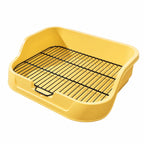 predolo Dog Toilet with Metal Wire Grate Hygienic Dog Toilet Tray with Metal Grate Low-Maintenance Pet Supply for Apartment, Gray