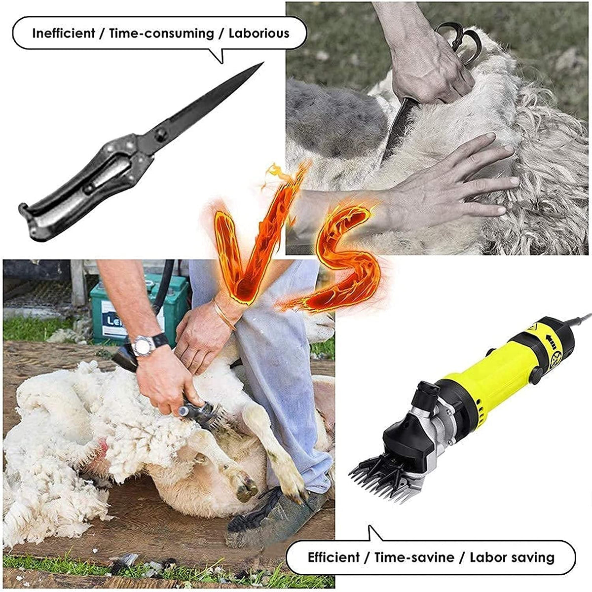 Pet farm supplies,850W Powerful Electric Sheep Shearing Clippers Shears Animal Wool Sheep Cut Goat Alpaca Pet Trimmer Farm Machine, for Sheep Alpacas Llamas and Large Thick Coat Animals Portable