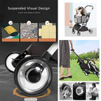 Premium Pet Stroller for Cats Dogs, Pet Strollers for Small Medium Dogs Separable Dog Pram Stroller Buggy Pushchairs Lightweight Folding Pet Stroller 4 Wheel Travel Supplies (Color : Grey)